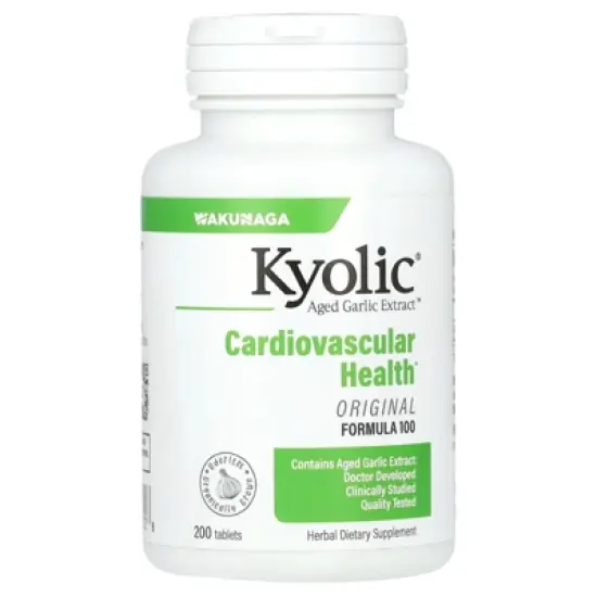 Kyolic Aged Garlic Extract, Cardiovascular, Original Formula 100, 200 Tablets (300 mg per Tablet) image {3}