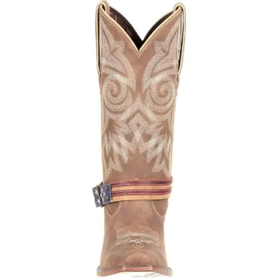 Women's Durango Flag Accessory Western Boot, DRD0208. Brown image {2}