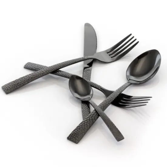 Megachef Baily 20 Piece Flatware Utensil Set, Stainless Steel Silverware Metal Service for 4 image {5}