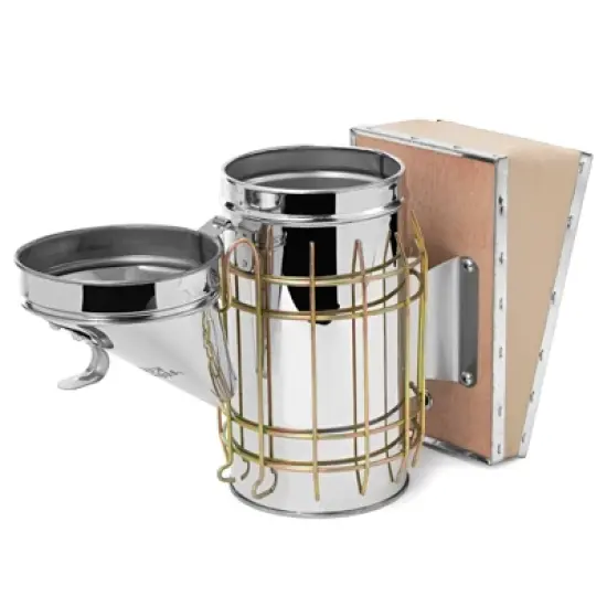 Honey Keeper Bee Hive Smoker Stainless Steel with Heat Shield Beekeeping Beehive Equipment image {1}