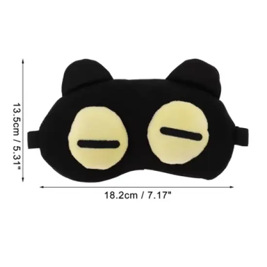 Soft Yellow Eyes Straight Eyes Sleep Mask Black 1 Pc image {3}