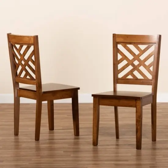 Caron Wood Dining Chair Set - Baxton Studio image {5}