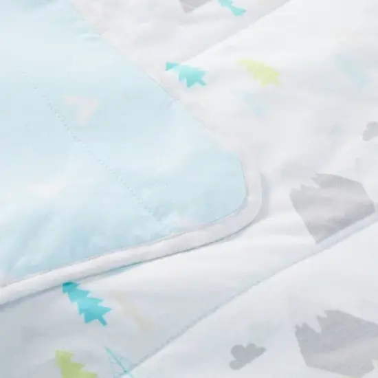 Jersey Knit Reversible Blanket Adventure Awaits - Cloud Island&trade; - Light Blue image {2}