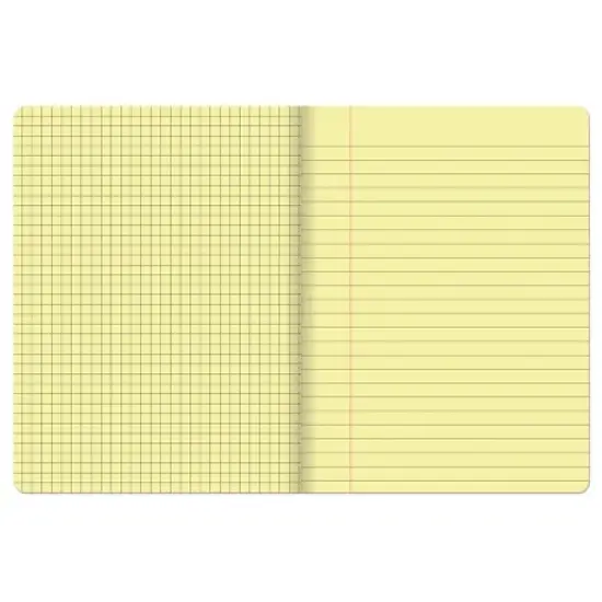 Pacon&reg; Dual Ruled Composition Book, Yellow, 1/4 in grid and 3/8 in (wide) 9-3/4" x 7-1/2", 100 Sheets, Pack of 6 image {3}