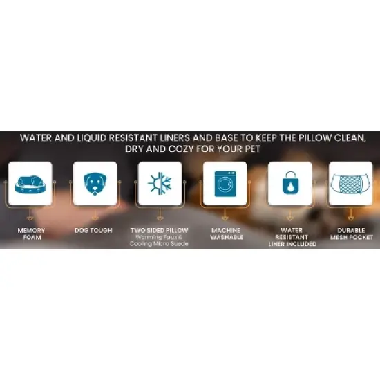 PetMedics Orthopedic Calming Warming & Cooling Washable  Dog Bed - Small, Medium, Large, Extra Large Dogs Up to 150lbs  image {5}