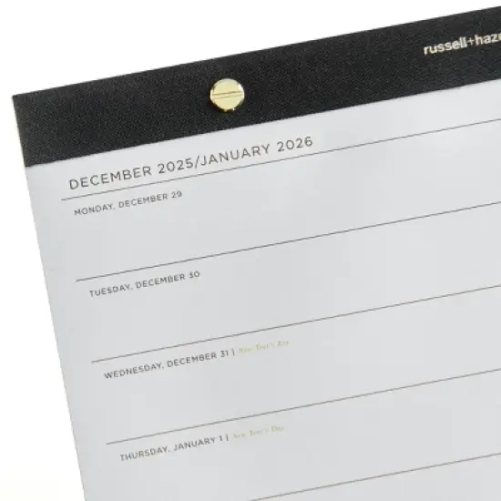 russell+hazel 8"x10" 2025-2026 Consciously Curated Desk Calendar Ivory image {1}