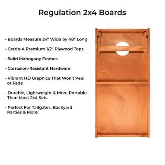 Wood Panel Cornhole Boards - ACA Backyard Series image {3}