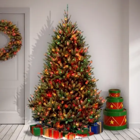 7.5' Prelit Natural Fraser Fir Artificial Christmas Tree Multicolor Lights - National Tree Company image {1}