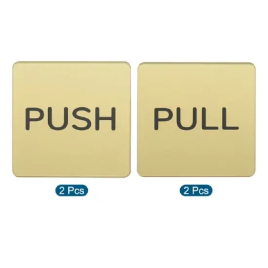 Unique Bargains Acrylic Durable Waterproof Easy to Clean Gate Sticker Wall Sign 4 Pcs image {2}