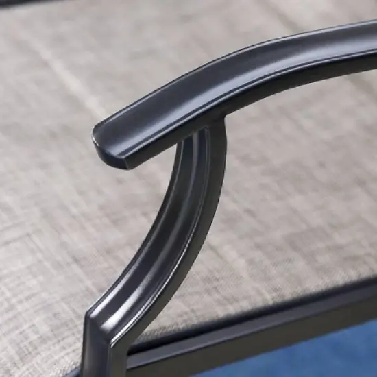 5pc Patio Dining Set with Round Table & Sling Arm Chairs - Captiva Designs image {8}