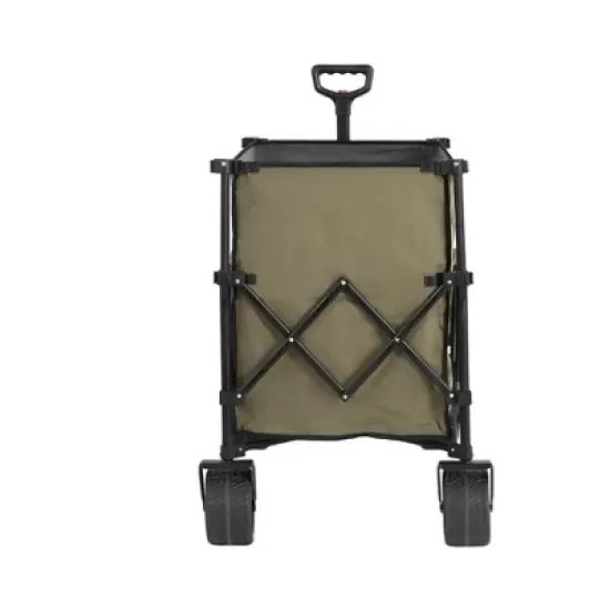 FURNIinspire Wheelbarrows And Lawn Carts Beach Wagon Lawn Cart Garden Cart, Heavy Duty Folding Utility Yard Cart, Green, 20.87"*42.91"*32.68" image {4}