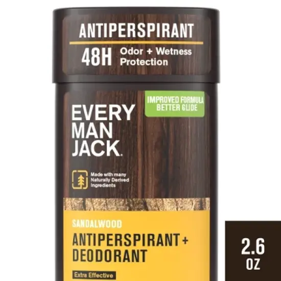 Every Man Jack Men's Solid Antiperspirant & Deodorant Sandalwood - 2.6oz image {10}