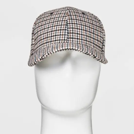 Men's Houndstooth Baseball Hat - Goodfellow & Co&trade; Brown image {1}