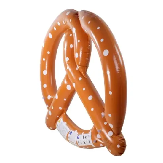 Swimline 60" Inflatable Giant Pretzel 3-Person Swimming Pool Float - Brown/White image {4}