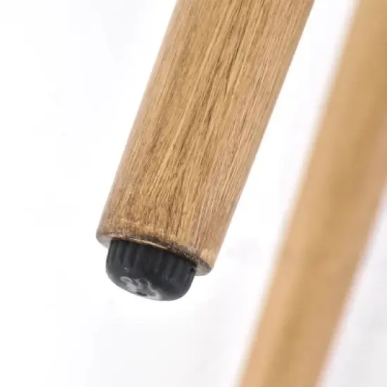 Solid Wood Counter Height Bistro Set X Base Table & Cord Cushioned Stools for Patio image {10}