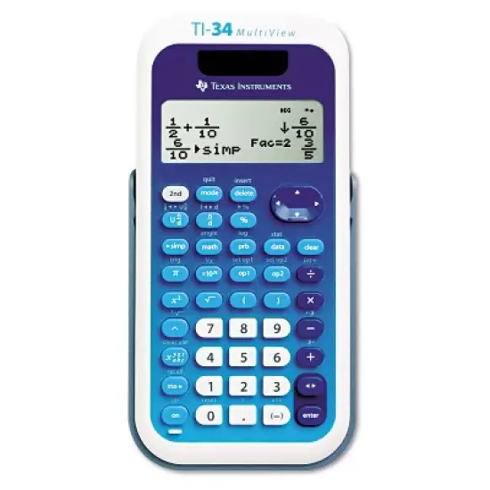Texas Instruments TI-34 MultiView Scientific Calculator 16-Digit LCD TI34MULTIV image {1}