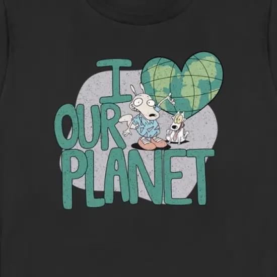 Women's Rocko's Modern Life I Heart Our Planet T-Shirt image {1}