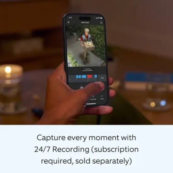 Ring Outdoor Cam Plus Battery 2K Video with Low-Light Vision and Flexible Mounting - Black image {6}