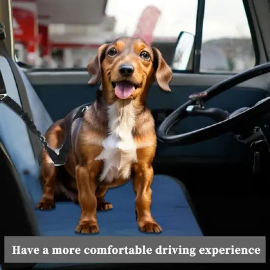 Unique Bargains Double Dog Seat Belt Black 1 Pc image {4}