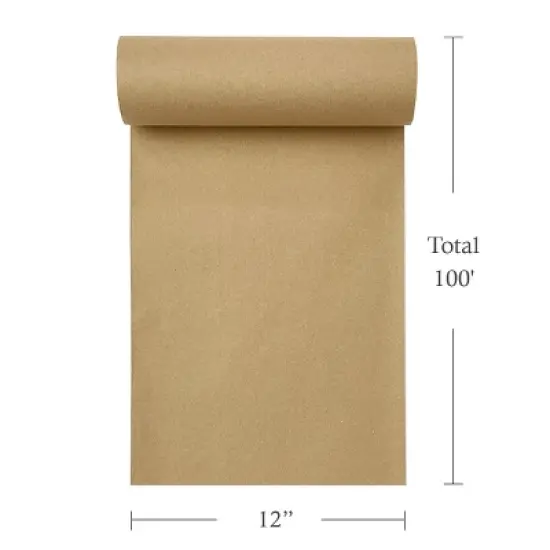 Wrapables Kraft Paper Roll 12" x 100' for Gift Wrapping, Packing, Moving, Postal, Arts & Crafts image {1}