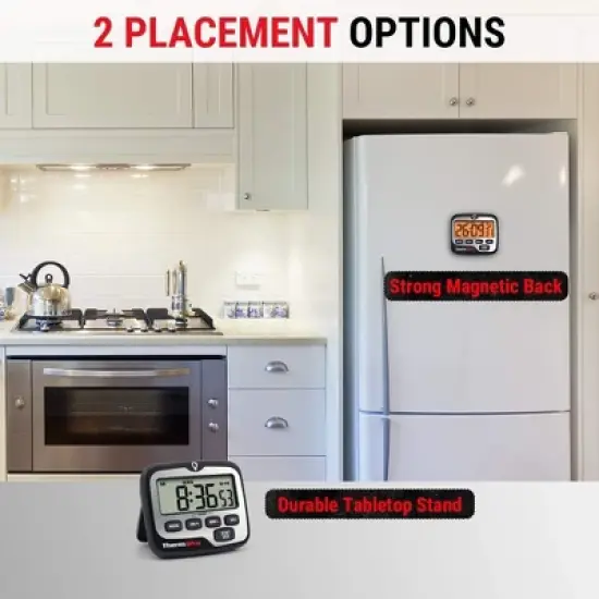 ThermoPro TM01W Kitchen Timer with Count Up and Countdown Timers for Cooking, Classroom, Exercise with LCD Screen Touch  Backlight image {5}