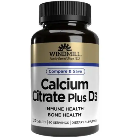 Windmill Calcium Citrate with Vitamin D3 Tablets 120 ct image {4}