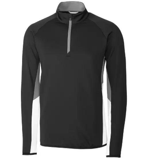 Cutter & Buck Traverse Colorblock Stretch Quarter Zip Mens Pullover image {5}