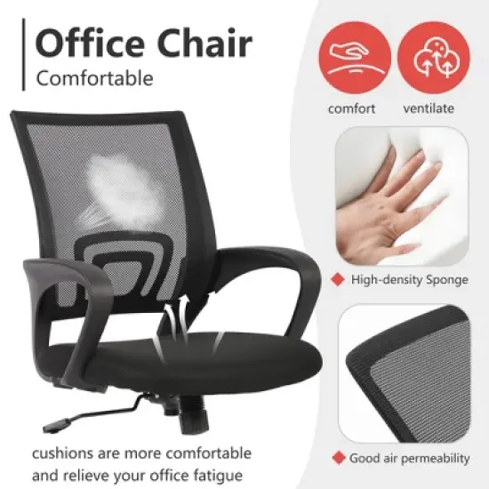 FDW Office Chair Cheap Desk Chair Mesh Computer Chair Back Support Modern Executive Adjustable Chair Task Rolling Swivel Chair image {3}