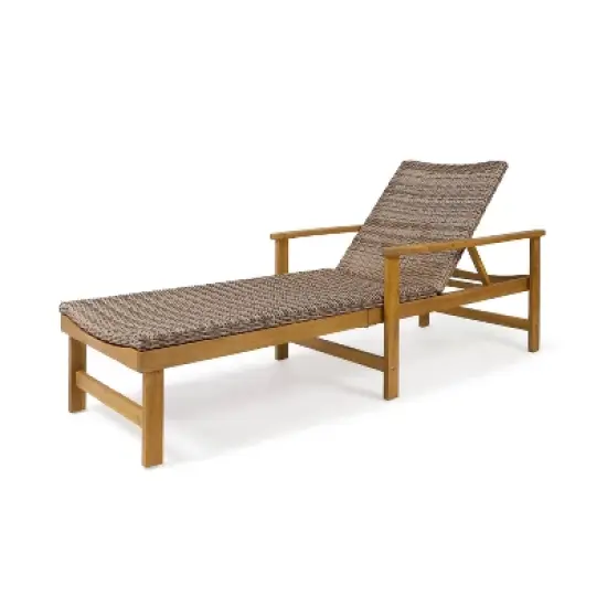 Hampton Acacia Chaise Lounge - Christopher Knight Home
 image {5}