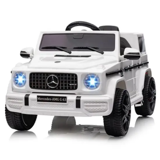 Licensed Mercedes Benz G63 Kids Car, 12V Kids Ride on Car w/Remote Control, Wheels Suspension, Safety Lock, Soft Start, Music, Electric Car for Kids image {8}