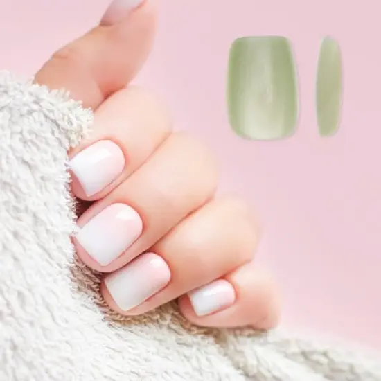 Unique Bargains Women's Full Coverage Fake Nails XS Grass Green 1 Pc image {3}