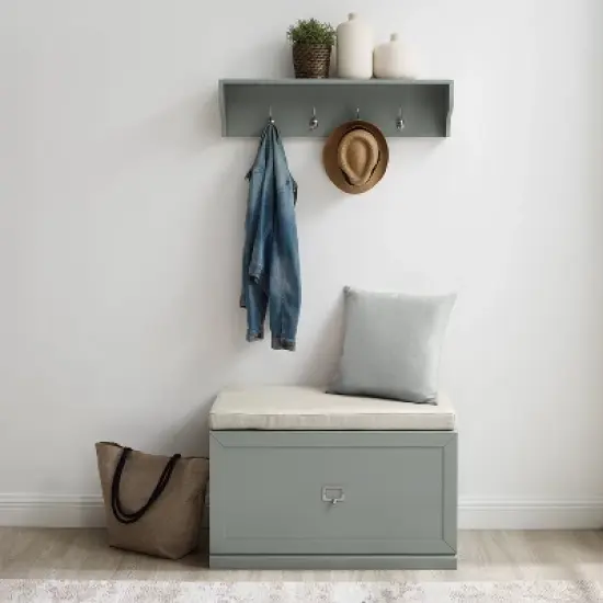 2pc Harper Entryway Set with Bench and Shelf - Crosley image {3}