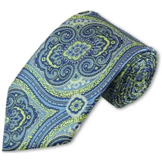 Men's Paisley 3.35 Inch Wide And 58 Inch Long Woven Neckties image {9}