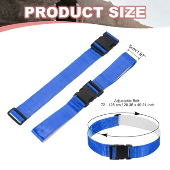 Unique Bargains Adjustable High Visibility Running Reflective Belt for Motorcycling Cycling image {1}