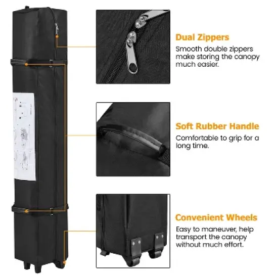 Yaheetech 10x17ft Pop-up Gazebo Canopy with Double Awnings image {4}