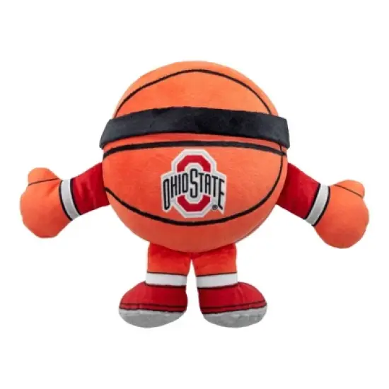 Bleacher Creatures Ohio State Buckeyes 8" Kuricha Basketball Sitting Plush image {3}