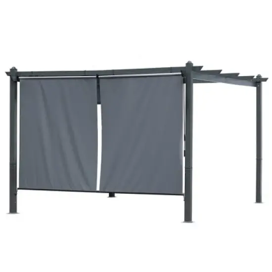 Aoodor Roller Shade, Pergola Curtain, Cordless Roller Shade Gazebo Curtain Only， 4.8' x 6' - 2 Pack image {3}