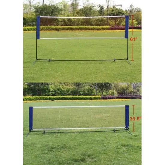 BestParts 14FT Portable Volleyball Badminton Net with Carrying Bag &ndash; Adjustable Height & Iron Frame image {2}