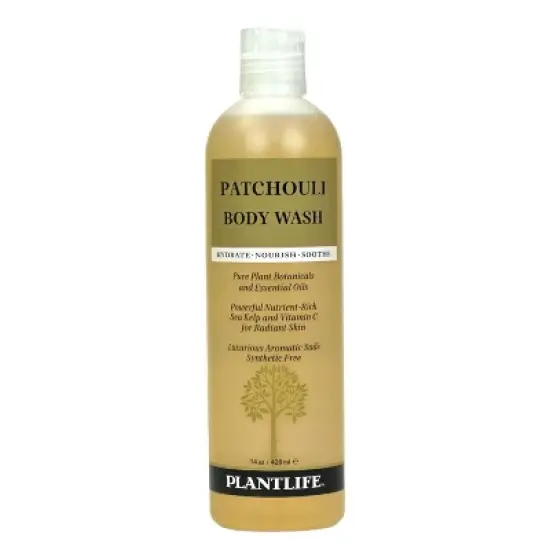 Plantlife Patchouli Body Wash &ndash; GMO & Gluten-Free, Gentle & Moisturizing, Natural Ingredients, Made in the USA, 14 oz image {5}