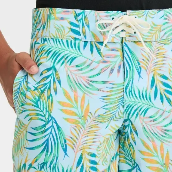 Boys' Palm Tree Printed Swim Shorts - art class&trade; Blue image {2}