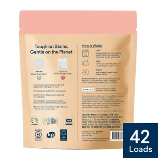 Blueland Free and Clear Laundry Detergent Tablets - 42ct image {1}