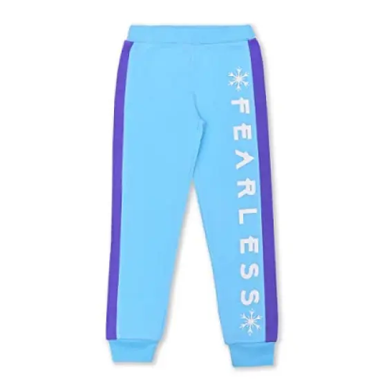 Disney Girl's 2-Pack Fearless Frozen Graphic Pullover Sweatshirt and Taped Jogger Pants Set for kids image {1}