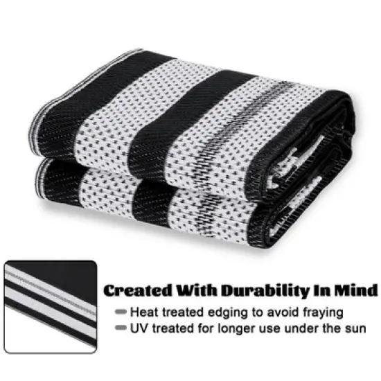 Washable Camping Rug for Patio Easy-Clean Stain-Resistant Plastic Carpet image {7}