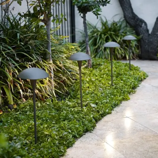 John Timberland Large Mushroom Bronze Finish LED Landscape Path Lights - Set of 4 image {3}