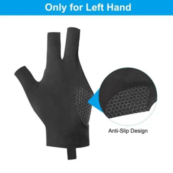 Unique Bargains Polyester Breathable Smooth Touch 3 Fingers Pool Gloves image {2}