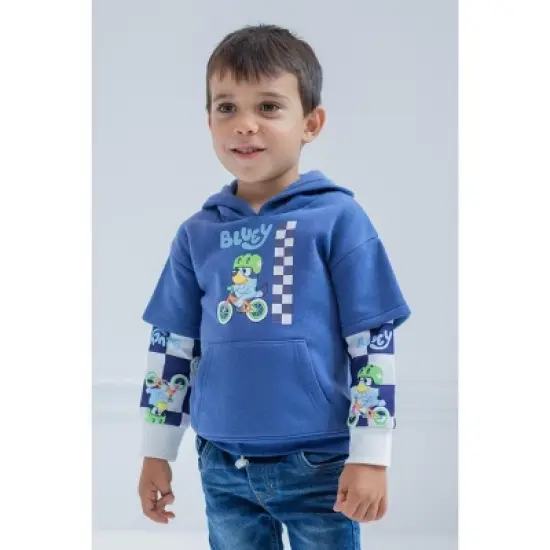 Bluey Fleece Hangdown Hoodie Toddler to Little Kid image {1}