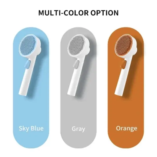 BABYYER Cat Brush Self Cleaning Slicker for Indoor Shedding Short Haired Dogs Grooming Supplies for Long Hair Pet Comb Essentials Tools image {6}