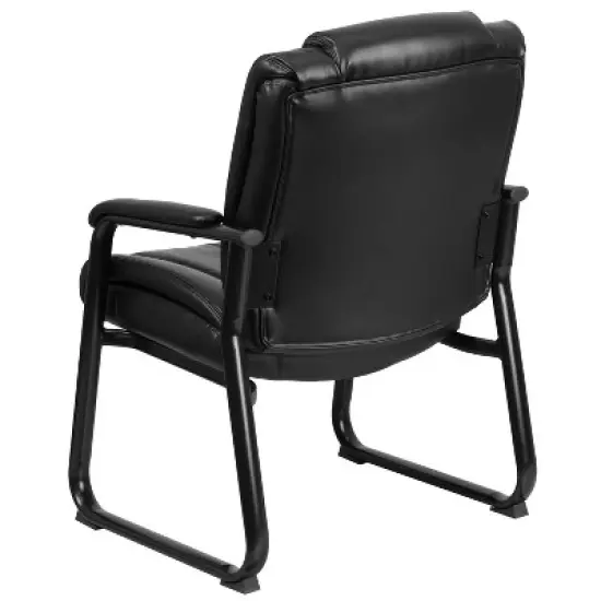HERCULES Series 500 lb. Capacity Big & Tall Executive Side Chair Black Leather - Flash Furniture image {2}