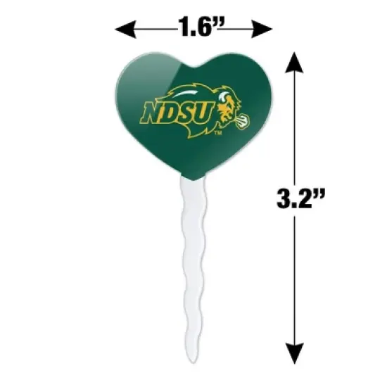 North Dakota State University Heart Love Cupcake Picks Toppers Decoration Set of 6 image {5}