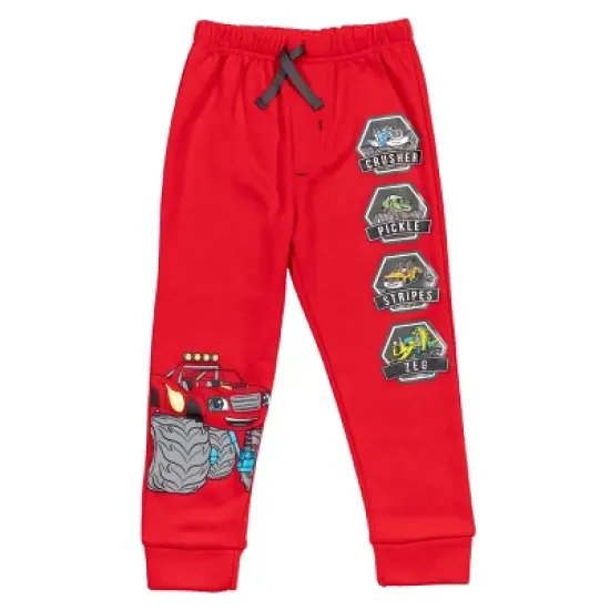Blaze and the Monster Machines Toddler Boys Fleece Pullover Hoodie Pant Set Gray/Red  image {4}